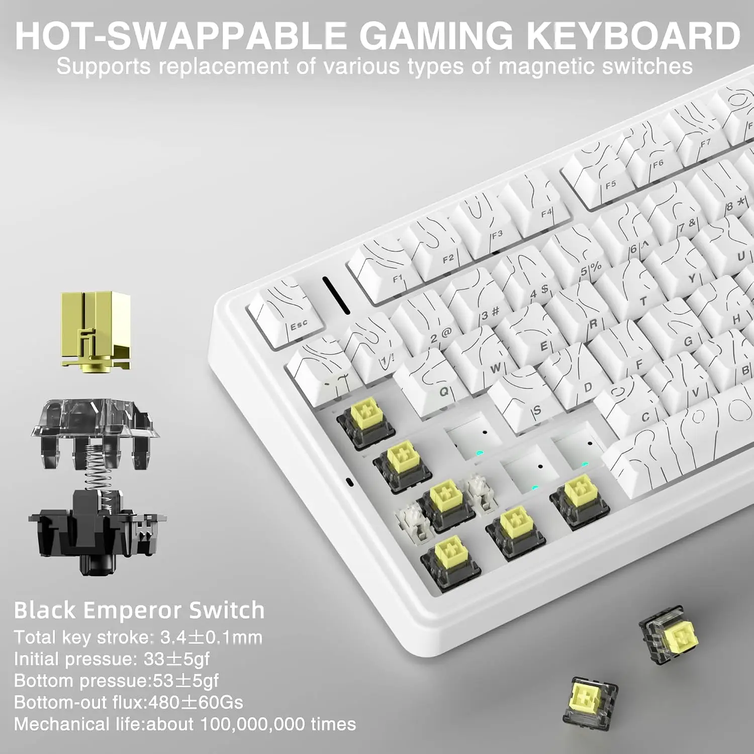 AULA F75 HE Magnetic Keyboard  - огляд і ціна Gaming Keyboard Hall Effect Switches