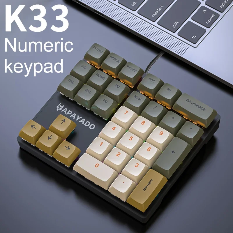 K33 Wired Mechanical Numeric K - огляд і ціна Gaming Keyboard 1 Hand