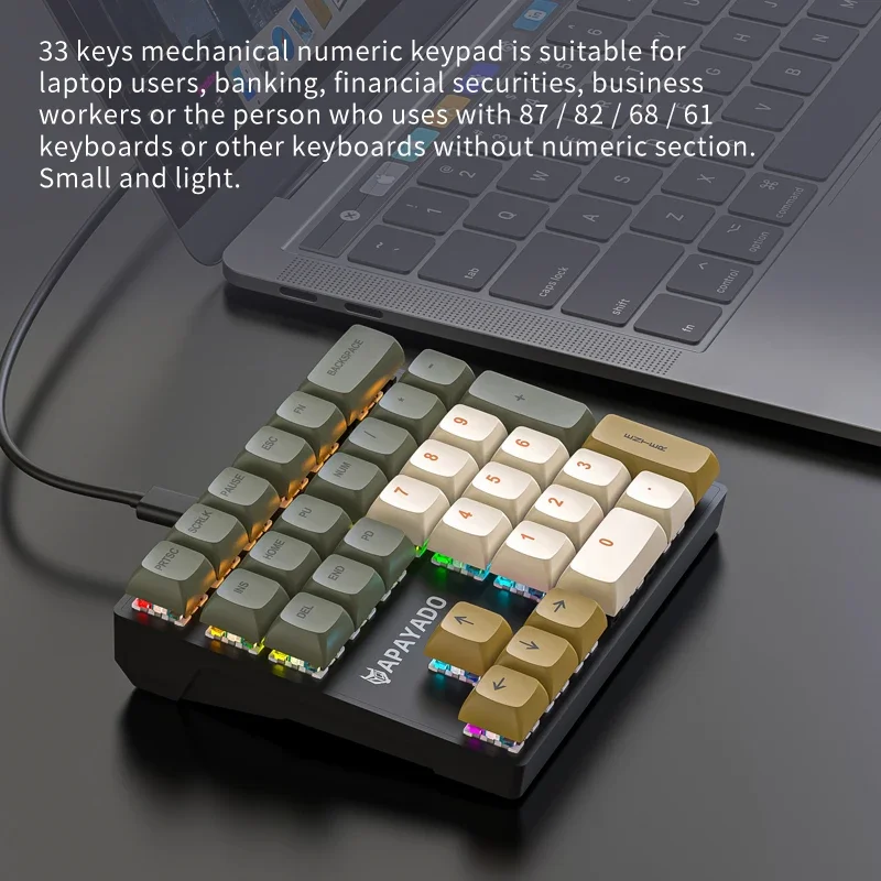 K33 Wired Mechanical Numeric K - огляд і ціна Gaming Keyboard 1 Hand